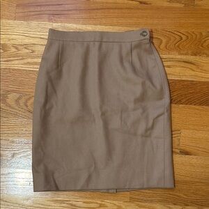 Vintage BURBERRY wool A line skirt in camel brown